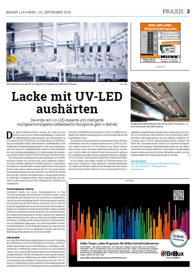 Lacke mit UV-LED aushärten__BESSER LACKIEREN Magazine_EFSEN UV & EB