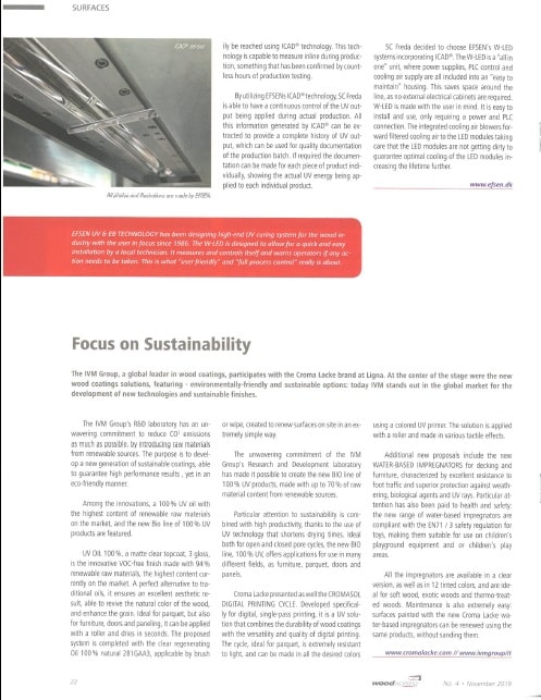 WoodWorking International_issue 4-2019_page 22_EFSEN UV & EB TECHNOLOGY